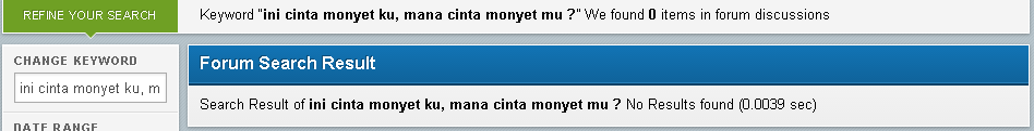 Ini Cinta Monyetku, Mana Cinta Monyet Mu ?