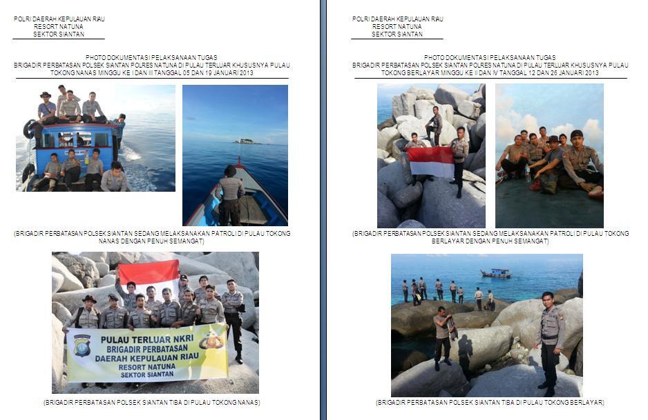 PHOTO DOKUMENTASI PELAKSANAAN TUGAS DI PERBATASANDI PULAU TERLUAR INDONESIA