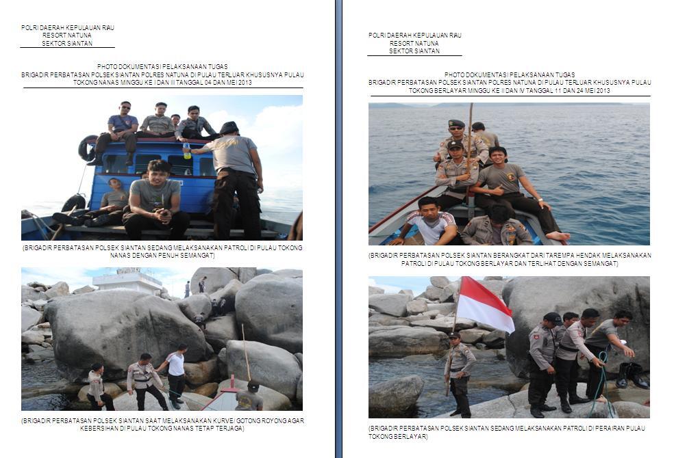 PHOTO DOKUMENTASI PELAKSANAAN TUGAS DI PERBATASANDI PULAU TERLUAR INDONESIA