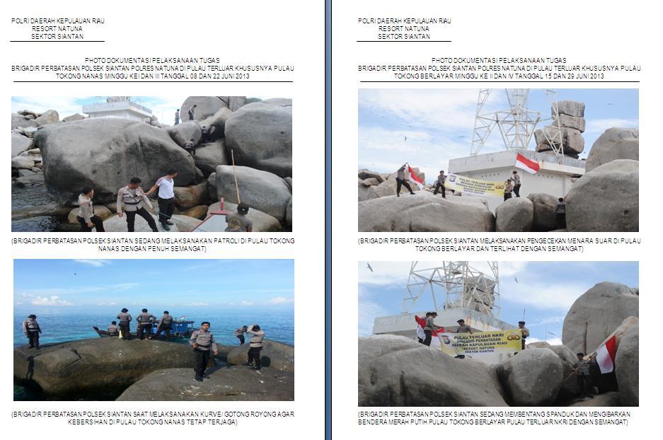 PHOTO DOKUMENTASI PELAKSANAAN TUGAS DI PERBATASANDI PULAU TERLUAR INDONESIA