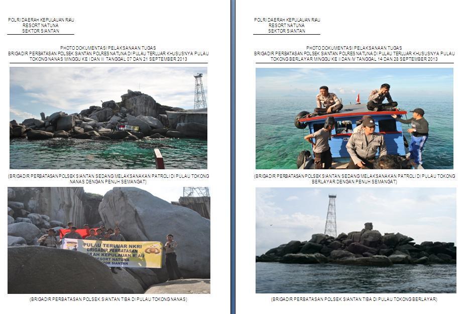 PHOTO DOKUMENTASI PELAKSANAAN TUGAS DI PERBATASANDI PULAU TERLUAR INDONESIA