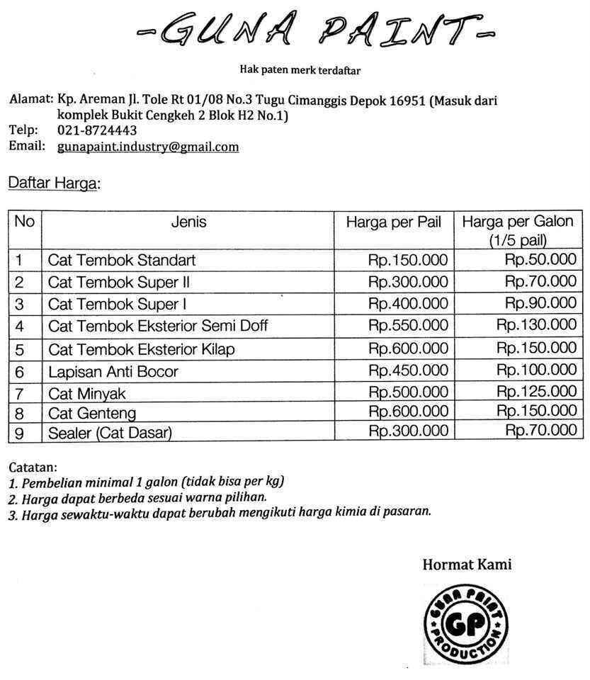 Cari Menyediakan Cat  Tembok  Cat  Minyak  Cat  Genteng 