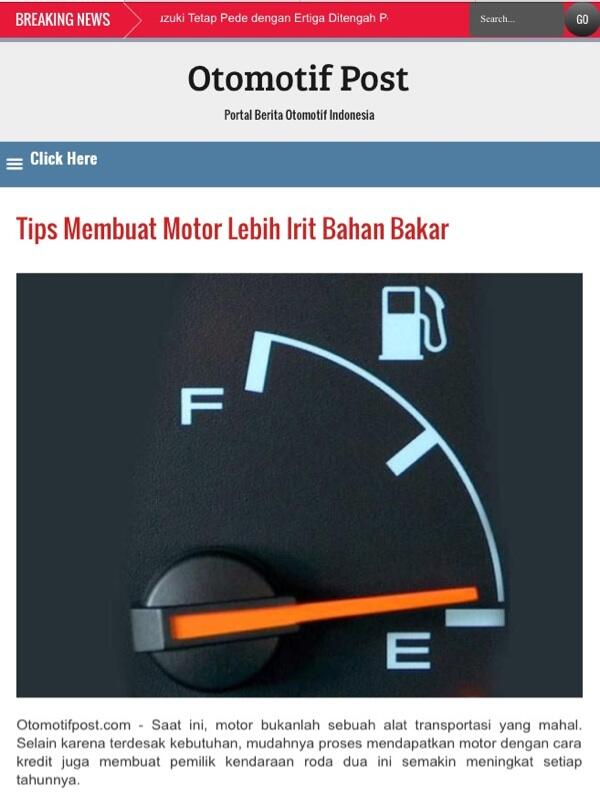 Tips biar motor agan lebih irit bahan bakarnya