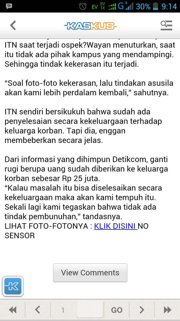 Hati2 dengan thread jebakan / promosi terbaru