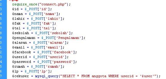 (ask) bikin halaman pendaftaran berbasis php, sql