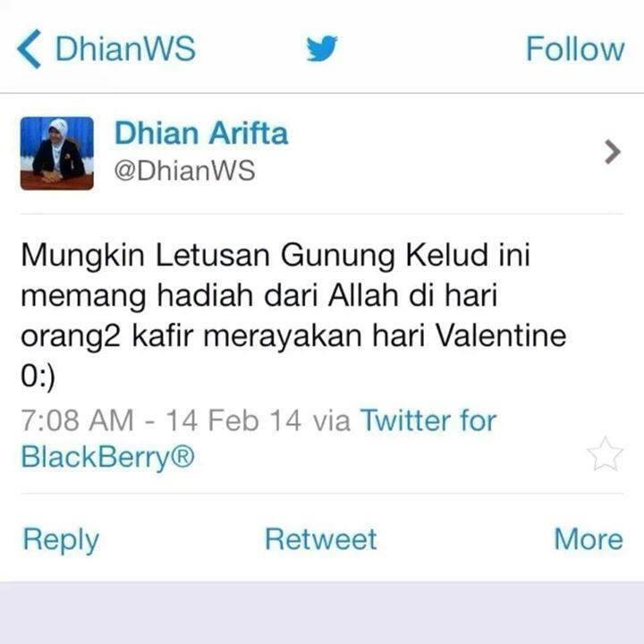ini tanggapan letusan gunung kelud yang paling barokahh