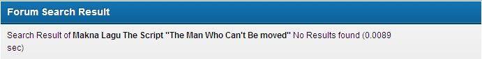 Makna Lagu The Script &quot;The Man Who Can't Be Moved&quot;