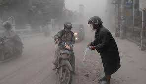 Abu Gunung Kelud menyebar ke beberapa-wilayah di Indonesia
