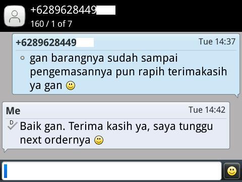 Bukti Pengiriman dan Testimonial dari Pembeli