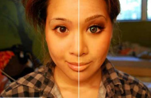 Foto Make Up Setengah Wajah