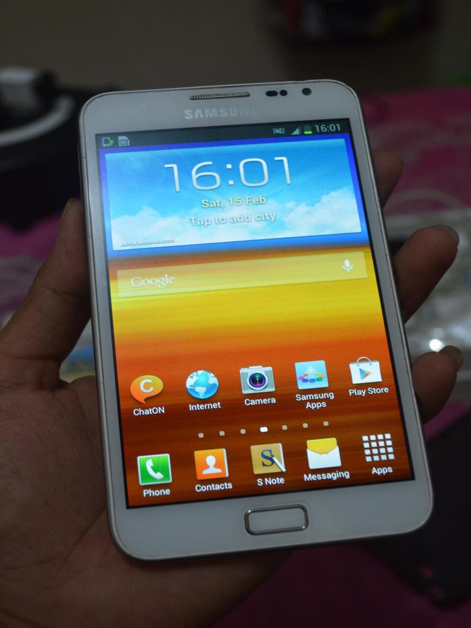 Jual cepat Samsung Galaxy Note 1 N7000 putih monggo mampir gan....