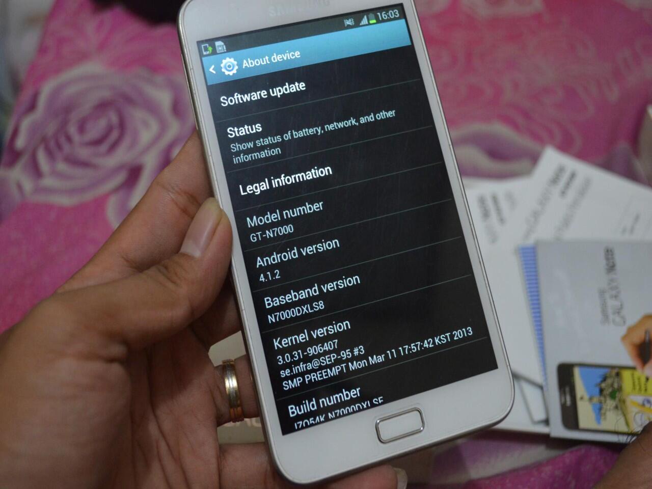 Jual cepat Samsung Galaxy Note 1 N7000 putih monggo mampir gan....