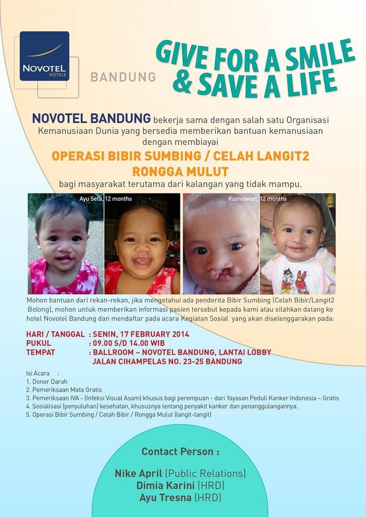 Operasi Bibir Sumbing @ Novotel Bandung
