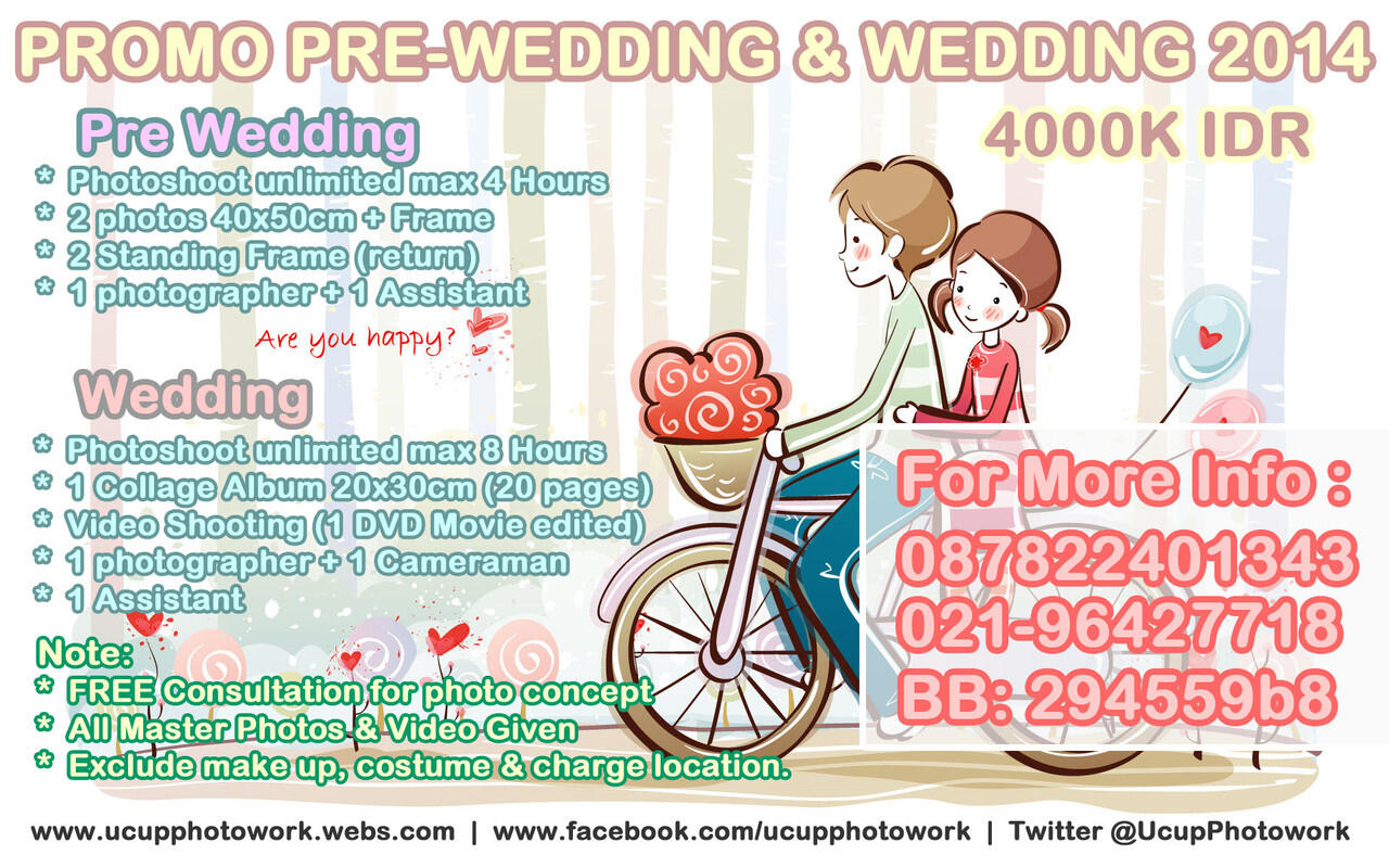 Terjual PAKET PREWEDDING WEDDING MURAH JAKARTA DEPOK BEKASI