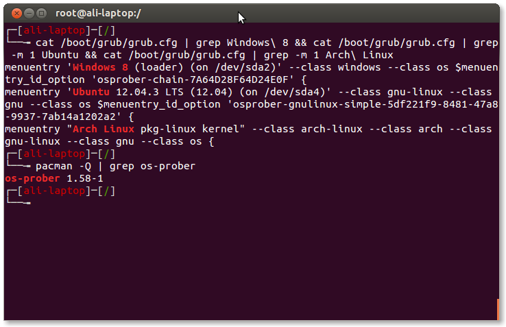 Disable os prober