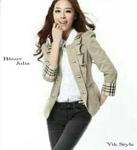 baju maxi dress blazer spandek katun korea terbaru untuk wanita