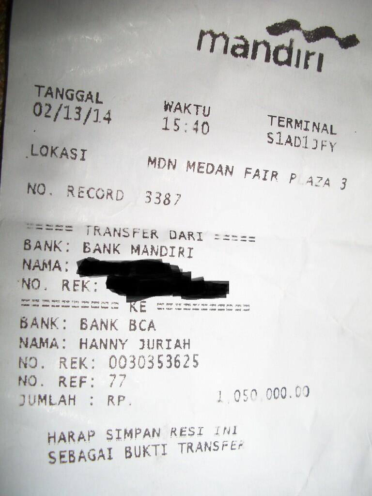 Surat Terbuka Buat Penipu ID okat_men Rek BCA Hanny Juriah