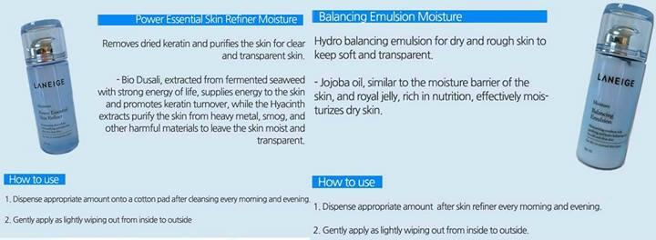 Ready Laneige Moisture Care Min.4 Set(melembapkan+mencerahkan+glowing pd wajah)