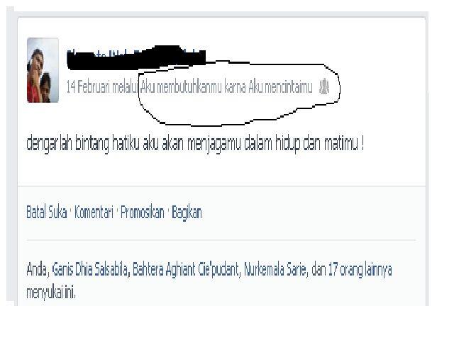 ko update status bisa gini ya gan, FB apaan ?