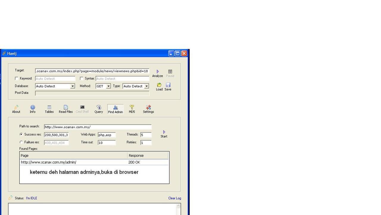 Tutorial SQL Injection dengan Havij 1.15
