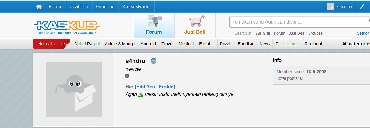 ID lama ane gabisa buat posting
