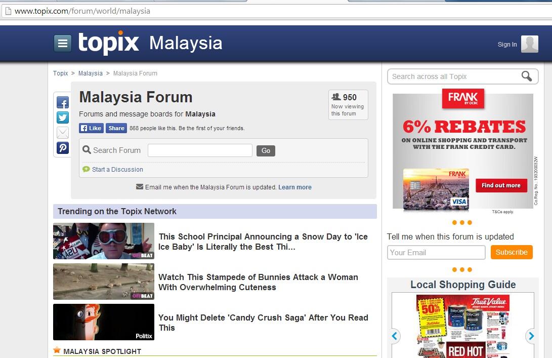 Forum Topix Malaysia Ancur gaan 