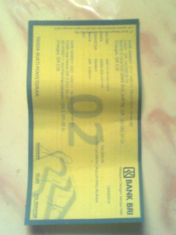bank BRI dak pakai slip lagi?