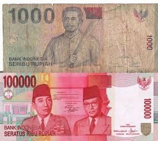 kisah uang 1000 dan 100.000