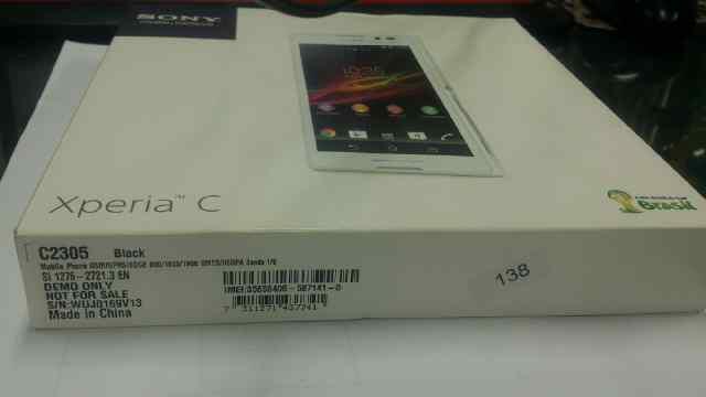 Sony Xperia C c2305 black fullset cuma Rp 2.500.000