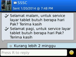 Tablet TREQ Basic Call 7D , seminggu di pakai layar rusak