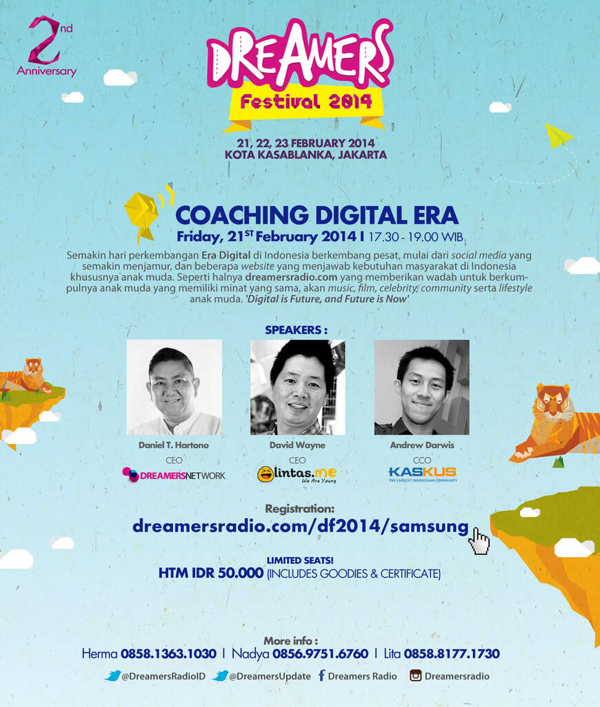 Acara Seru yang Wajib Didatengin Weekend Ini: Dreamers Festival 2014