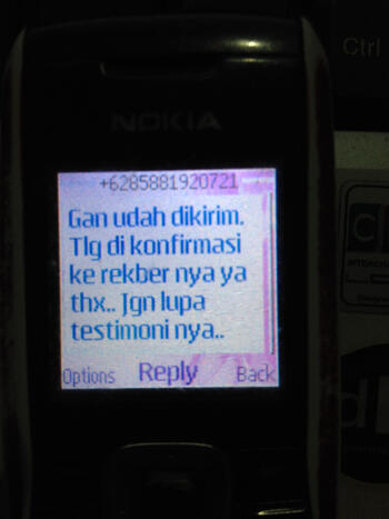 == Surat Terbuka Buat Seller Id: 202120445 Dengan No Telp: 085881920721 ==