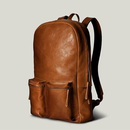 Casual Leather Backpack by Man Tee`s