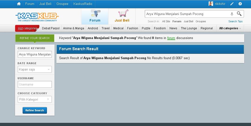 Arya Wiguna Menjalani Sumpah Pocong