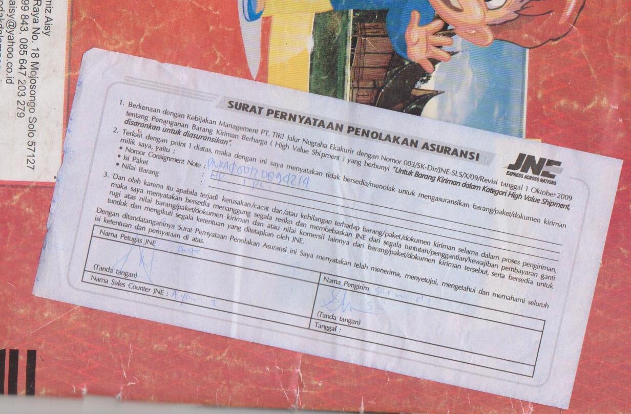Ribetnya!!! Ngirim barang via JNE