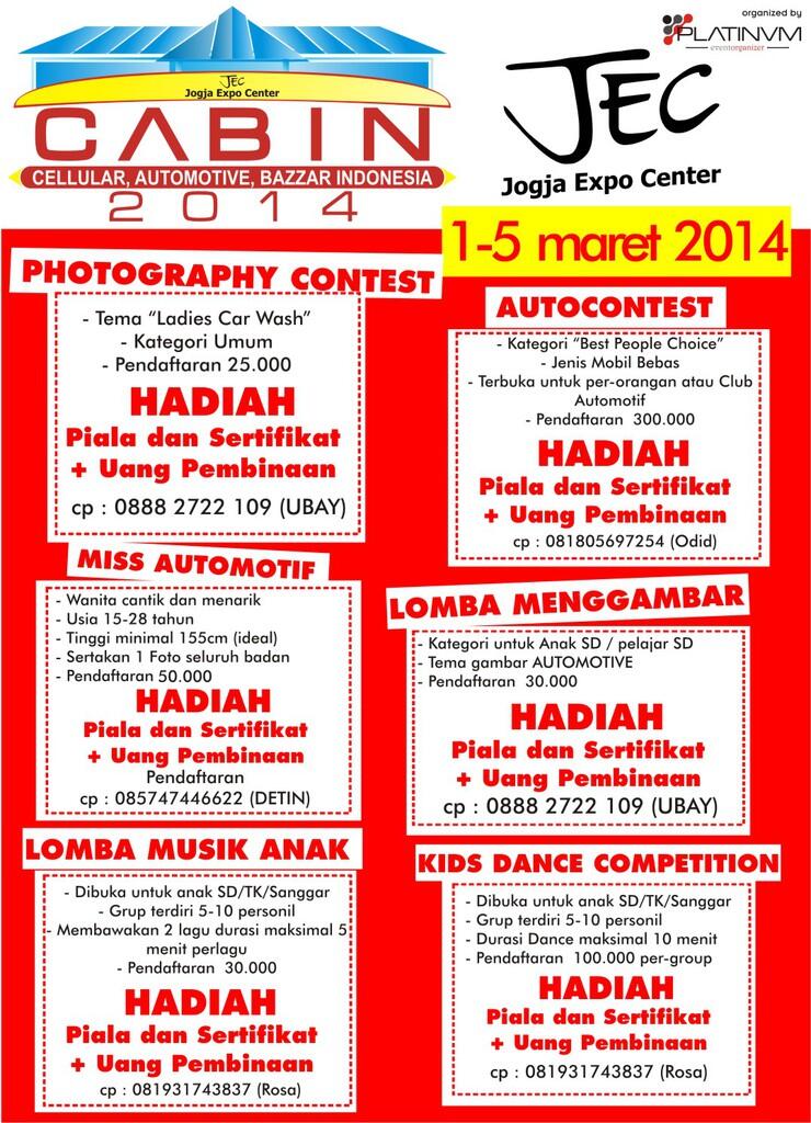 CABIN 2014 (CELLULAR, AUTOMOTIVE, BAZZAR INDONESIA) 1-5 MARET 2014