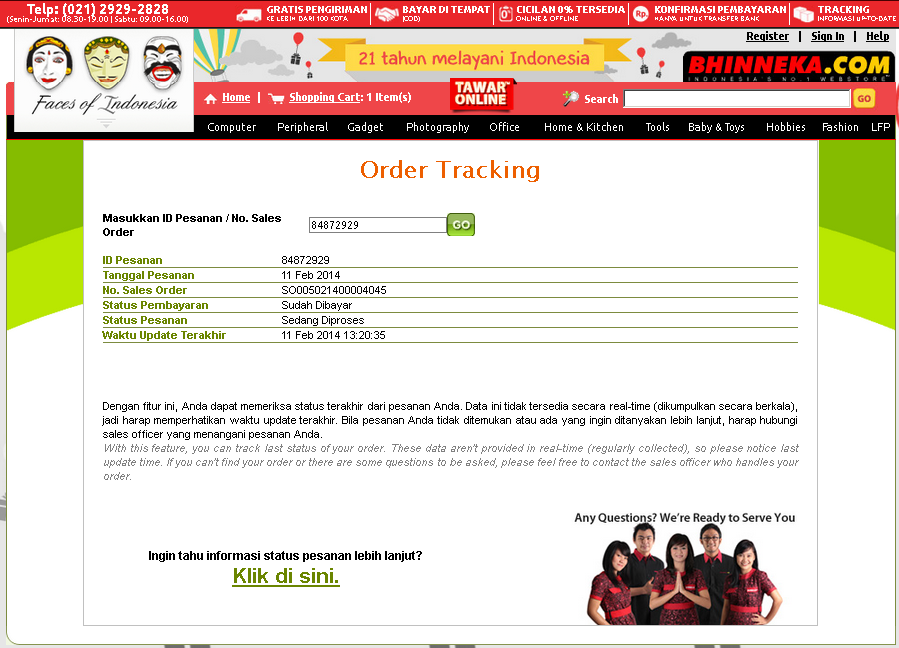 Uneg-Uneg Belanja Online di BHINNEKA.COM