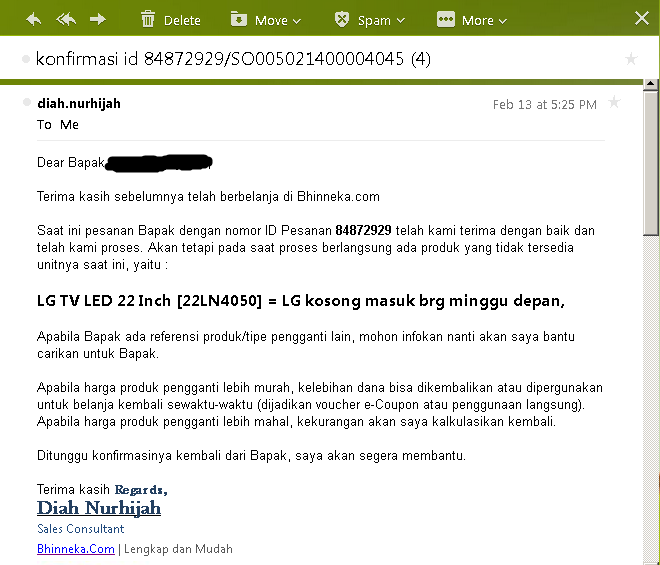 Uneg-Uneg Belanja Online di BHINNEKA.COM