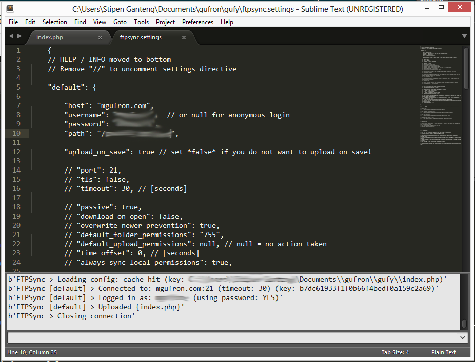 Mengintegrasikan FTP dengan Sublime Text 3