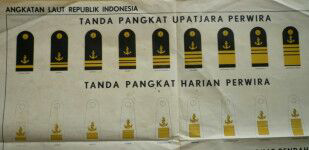 Poster kuno th.1950, Tanda Pangkat Angkatan Laut Republik Indonesia