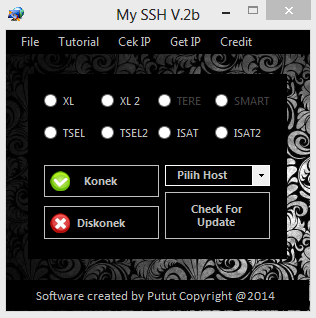 Internet Gratis, My SSH V.2b , SSH Singapur + Injek TSEL + XL + Indosat