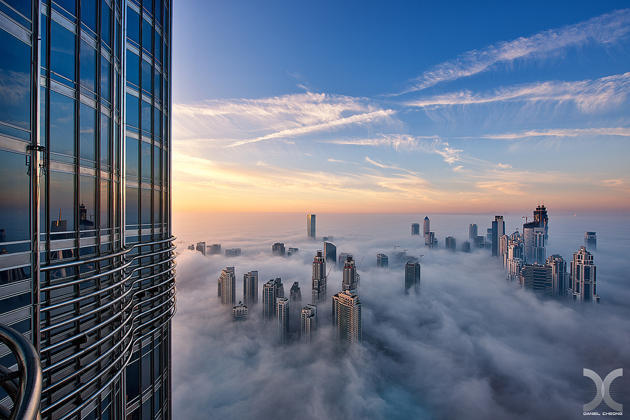 Lanskap Berwarna Dubai dari Langit