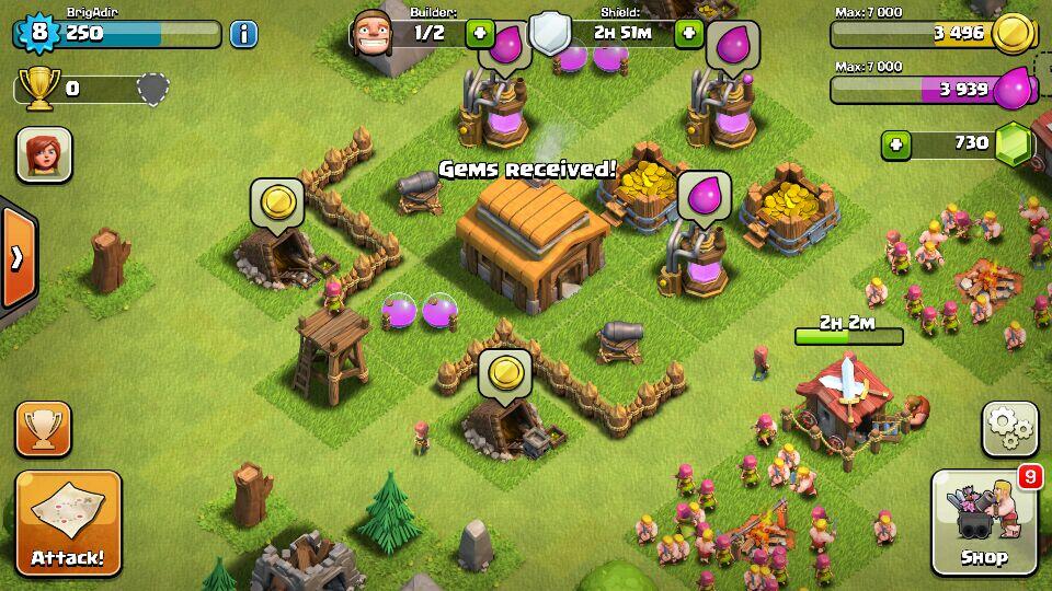 Jual Gems Clash of Clans Android