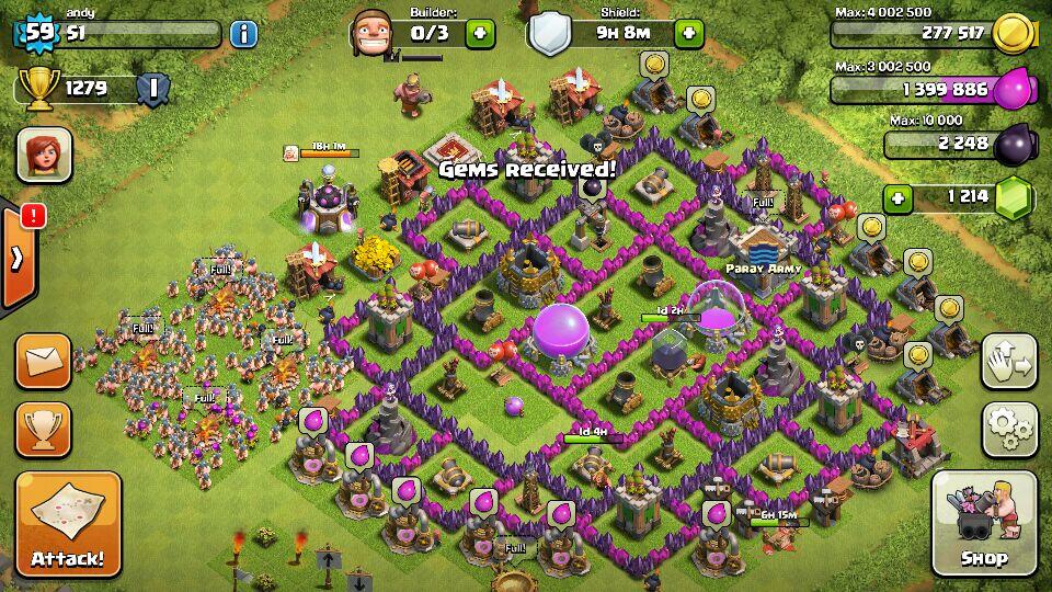 Jual Gems Clash of Clans Android