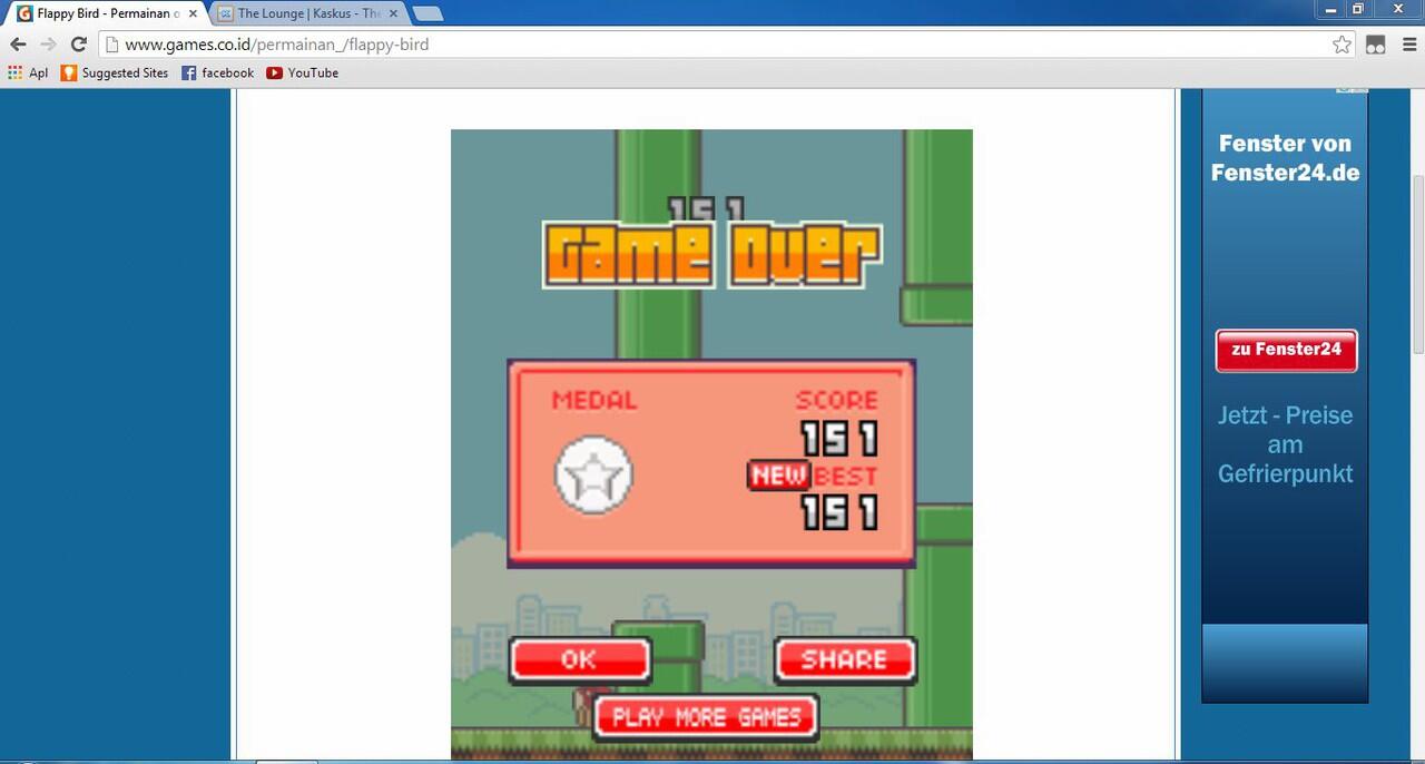 rekor ane maen flabby bird :D