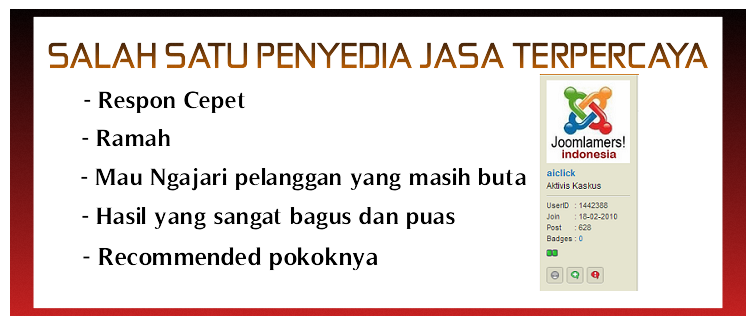 ( Jasa Pembuatan Web Joomla ) + Training untuk update sendiri