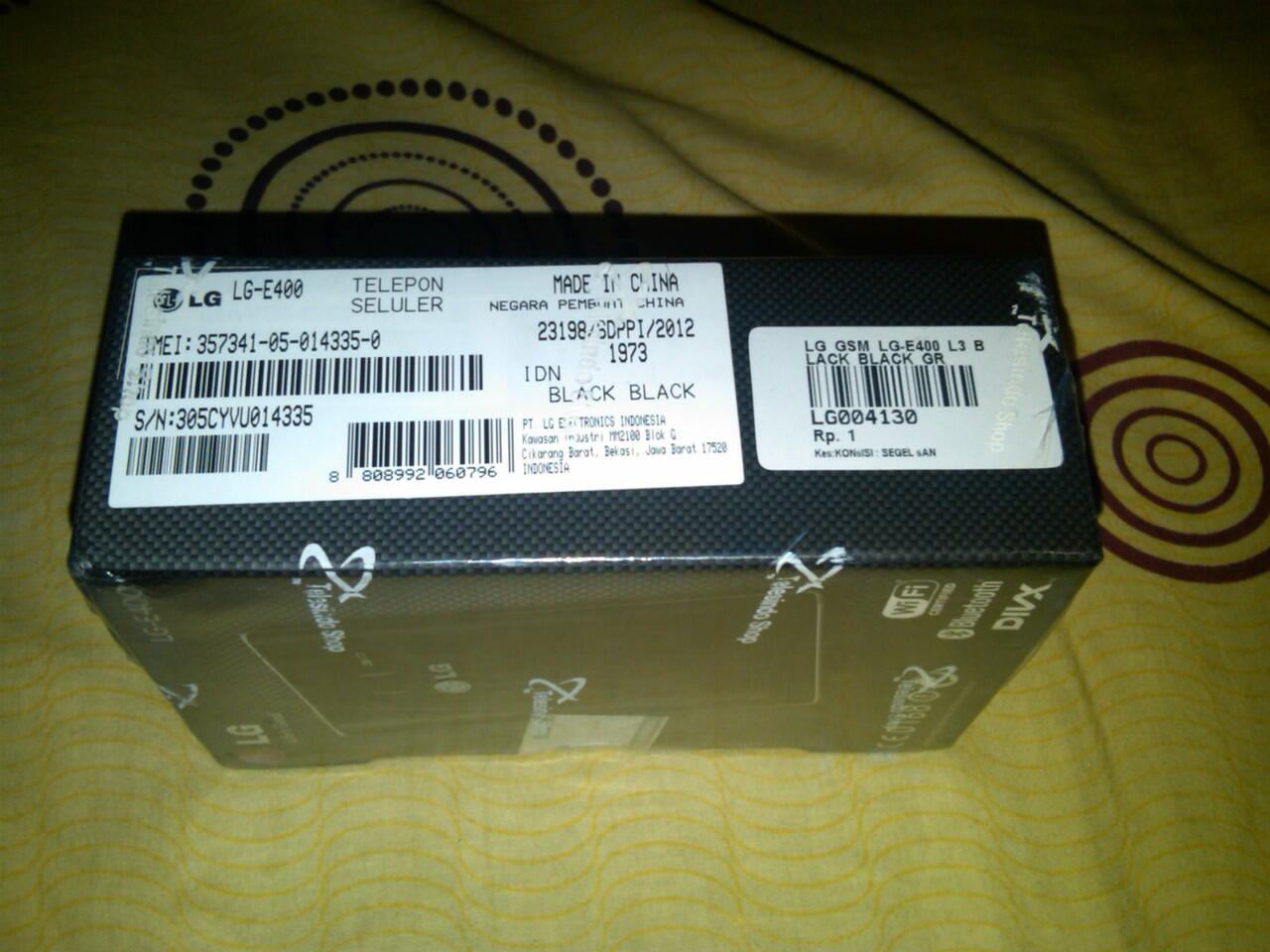 LG Optimus L3 E400 Baru Segel Garansi Murah Bogor Cibinong Depok