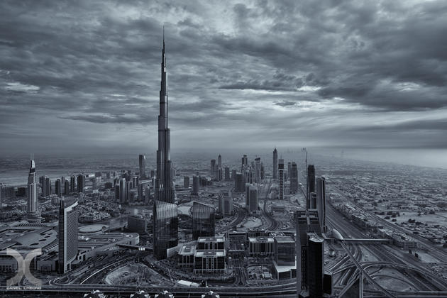 Lanskap Berwarna Dubai dari Langit