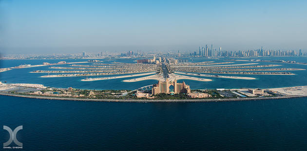 Lanskap Berwarna Dubai dari Langit