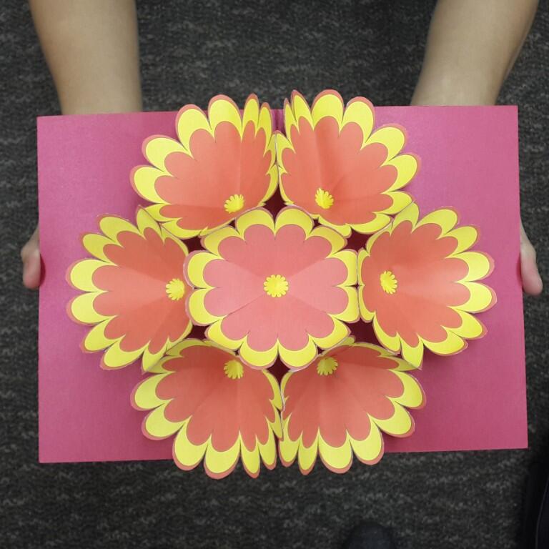 Paper Flowers Pop Up Card